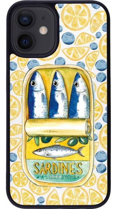 iPhone 12 mini Case Hülle - Silikon schwarz Sardines in oil 2026