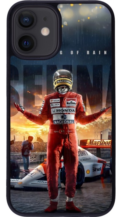 iPhone 12 mini Case Hülle - Silikon schwarz Senna The King of Rain