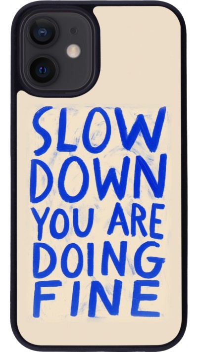 iPhone 12 mini Case Hülle - Silikon schwarz Slow down 2026