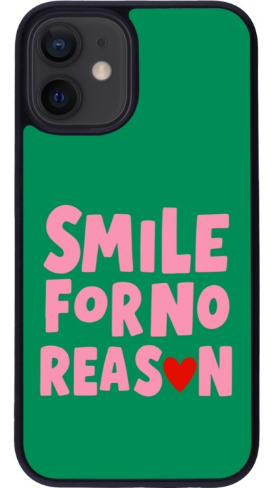 iPhone 12 mini Case Hülle - Silikon schwarz Smile for no reason 2026