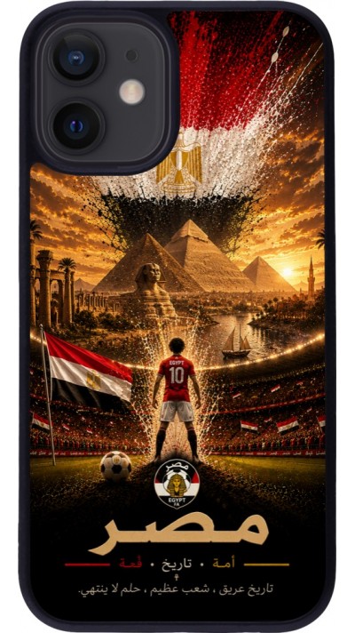 iPhone 12 mini Case Hülle - Silikon schwarz Fussball Ägypten splash 2026