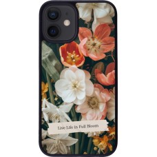 iPhone 12 mini Case Hülle - Silikon schwarz Full Bloom Spring 2026