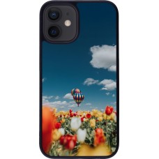 iPhone 12 mini Case Hülle - Silikon schwarz Hot air balloon Spring 2026