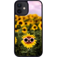 iPhone 12 mini Case Hülle - Silikon schwarz Sunflower with glasses Spring 2026