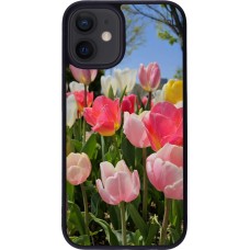 iPhone 12 mini Case Hülle - Silikon schwarz Tulips Spring 2026