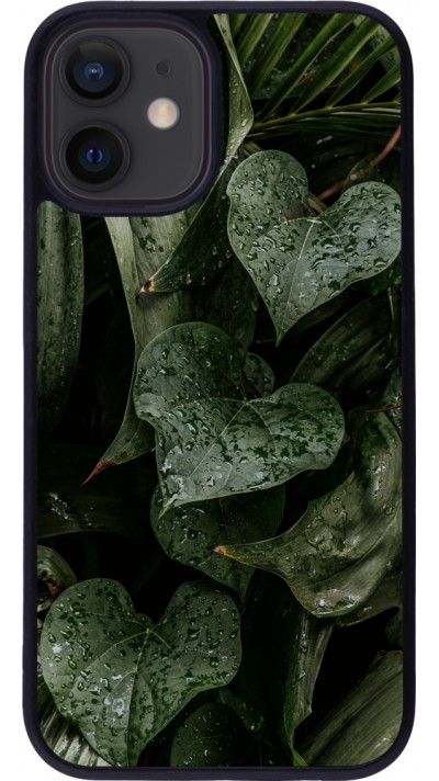 iPhone 12 mini Case Hülle - Silikon schwarz Spring 23 fresh plants