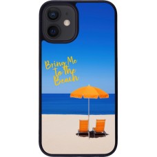 iPhone 12 mini Case Hülle - Silikon schwarz Summer 2025 Bring me to the beach