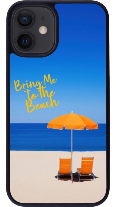 iPhone 12 mini Case Hülle - Silikon schwarz Summer 2025 Bring me to the beach