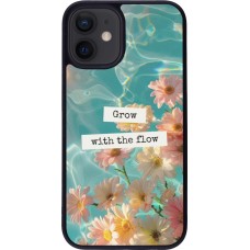 iPhone 12 mini Case Hülle - Silikon schwarz Summer 2025 Grow with the flow