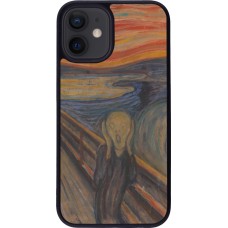 iPhone 12 mini Case Hülle - Silikon schwarz Kunstbild - Der Schrei - Edvard Munch
