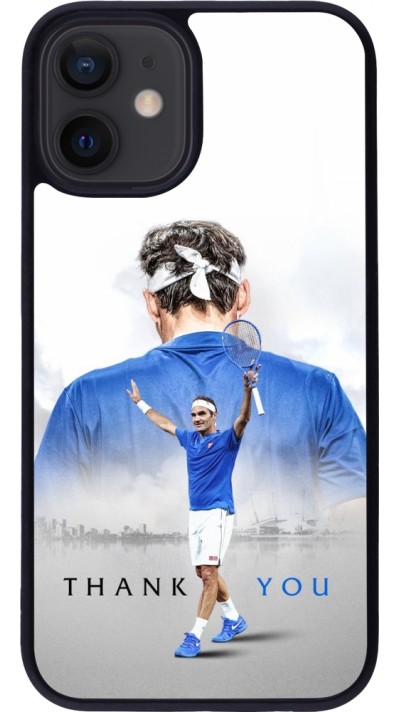 iPhone 12 mini Case Hülle - Silikon schwarz Thank you Roger