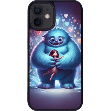 iPhone 12 mini Case Hülle - Silikon schwarz Valentin 2024 Flauschige Liebe