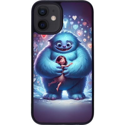 iPhone 12 mini Case Hülle - Silikon schwarz Valentin 2024 Flauschige Liebe