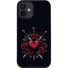 iPhone 12 mini Case Hülle - Silikon schwarz Valentine 2024 gothic love