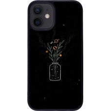 Hülle iPhone 12 mini - Silikon schwarz Vase black