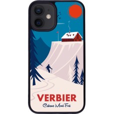 iPhone 12 mini Case Hülle - Silikon schwarz Verbier Cabane Mont-Fort