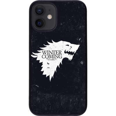 iPhone 12 mini Case Hülle - Silikon schwarz Winter is coming Stark