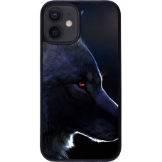 Hülle iPhone 12 mini - Silikon schwarz Wolf Shape