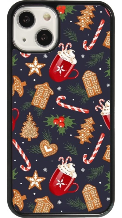 Coque iPhone 13 - Christmas 25 Pattern Gingerbread House