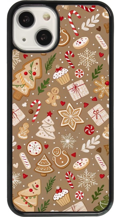 Coque iPhone 13 - Christmas 25 Pattern Ginger Cookie