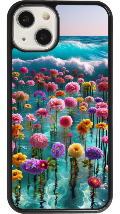 iPhone 13 Case Hülle - Blumenmeer Wellen