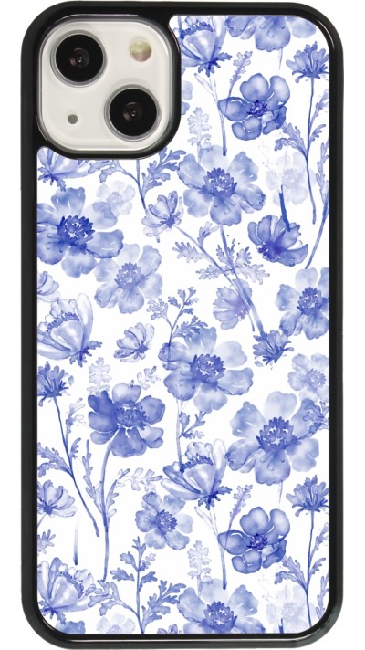 iPhone 13 Case Hülle - Spring 23 watercolor blue flowers