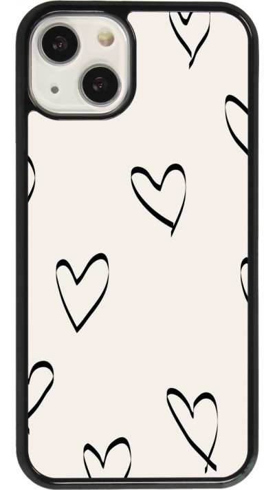iPhone 13 Case Hülle - Valentine 2023 minimalist hearts