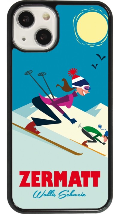 iPhone 13 Case Hülle - Zermatt Ski Downhill