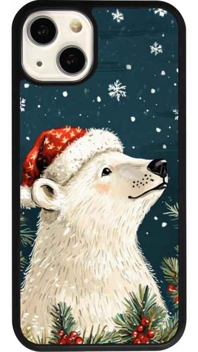 iPhone 13 Case Hülle - Silikon schwarz Christmas 25 Bear