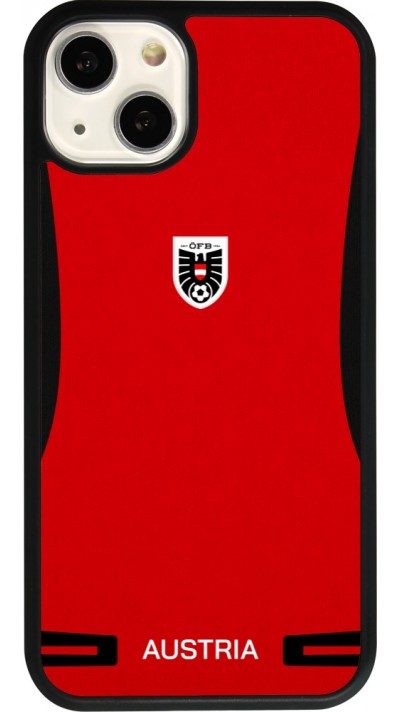 iPhone 13 Case Hülle - Silikon schwarz O?sterreich 2026 personalisierbares Fussballtrikot