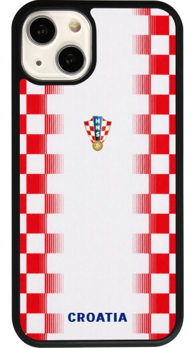 iPhone 13 Case Hülle - Silikon schwarz Kroatien 2026 personalisierbares Fussballtrikot