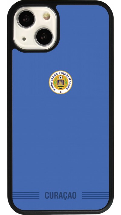 iPhone 13 Case Hülle - Silikon schwarz Curaçao 2026 personalisierbares Fussballtrikot