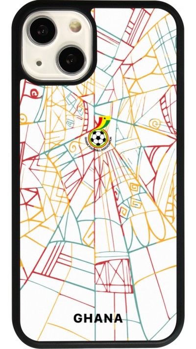 iPhone 13 Case Hülle - Silikon schwarz Ghana 2026 personalisierbares Fussballtrikot