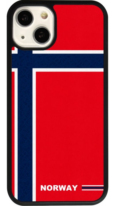 iPhone 13 Case Hülle - Silikon schwarz Norwegen 2026 personalisierbares Fussballtrikot
