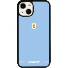 iPhone 13 Case Hülle - Silikon schwarz Uruguay 2026 personalisierbares Fussballtrikot