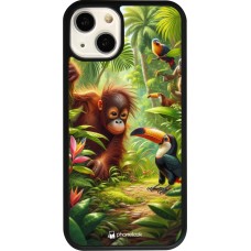 iPhone 13 Case Hülle - Silikon schwarz Tropischer Dschungel Tayrona
