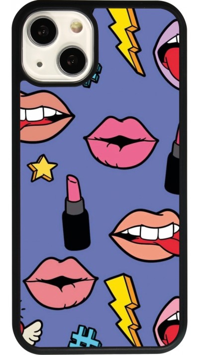 iPhone 13 Case Hülle - Silikon schwarz Lips and lipgloss