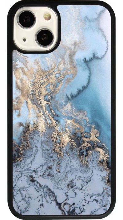 iPhone 13 Case Hülle - Silikon schwarz Marble 04