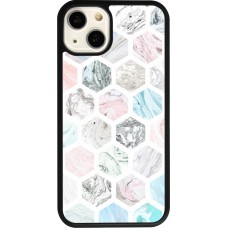 iPhone 13 Case Hülle - Silikon schwarz Marble Everything