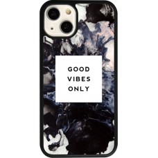 iPhone 13 Case Hülle - Silikon schwarz Marble Good Vibes Only