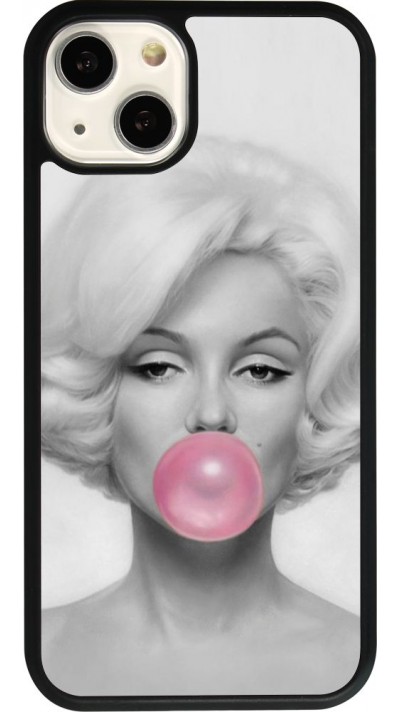 iPhone 13 Case Hülle - Silikon schwarz Marilyn Bubble