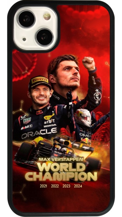 iPhone 13 Case Hülle - Silikon schwarz Max Verstappen Champion 2023