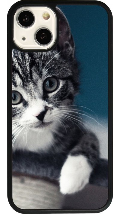 iPhone 13 Case Hülle - Silikon schwarz Meow 23
