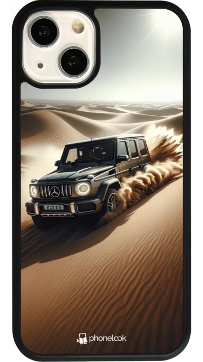 iPhone 13 Case Hülle - Silikon schwarz Mercedes G Drift Wueste