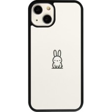 iPhone 13 Case Hülle - Silikon schwarz Minimal Häschen Süße