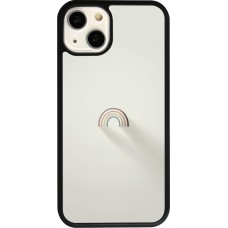 iPhone 13 Case Hülle - Silikon schwarz Mini Regenbogen Minimal