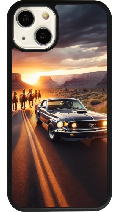 iPhone 13 Case Hülle - Silikon schwarz Mustang 69 Grand Canyon