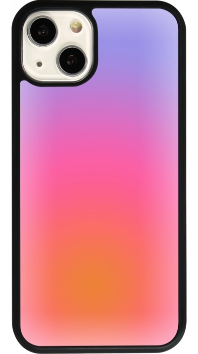 iPhone 13 Case Hülle - Silikon schwarz Orange Pink Blue Gradient