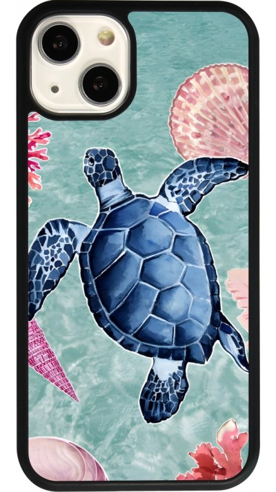iPhone 13 Case Hülle - Silikon schwarz Preppy Turtle