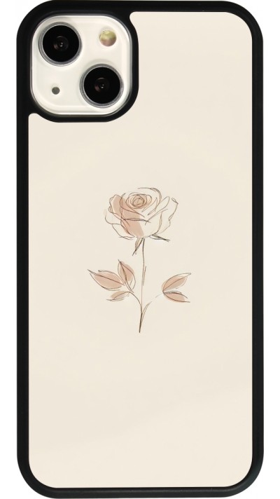 iPhone 13 Case Hülle - Silikon schwarz Rosa Sand Minimalistisch